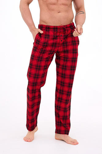 691/60 Cornette pantalón de pijama de hombre - largo, a cuadros, algodón