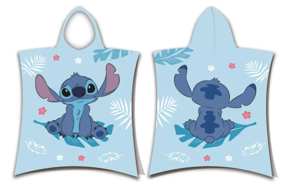 Jf24 Lilo y Stitch bebé poncho Azul Disney toalla con capucha Para piscina, playa, baño Jerry Telas