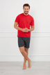 Pijama corto de hombre - rojo