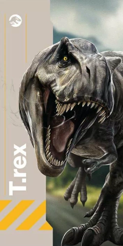 Dinosaurio Jurassic World Rebirth toalla de playa Jerry Fabrics | 100% algodón