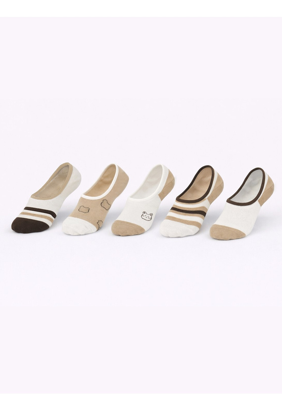 Calcetines invisibles mujer Noviti ST092 – algodón con silicona en talón beige A