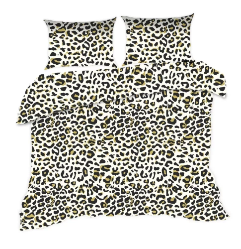 1383N Ropa de cama de algodón Classic E24 Karo camuflaje negro beige- 100% algodón, duradero, colorido, juego de 2 piezas