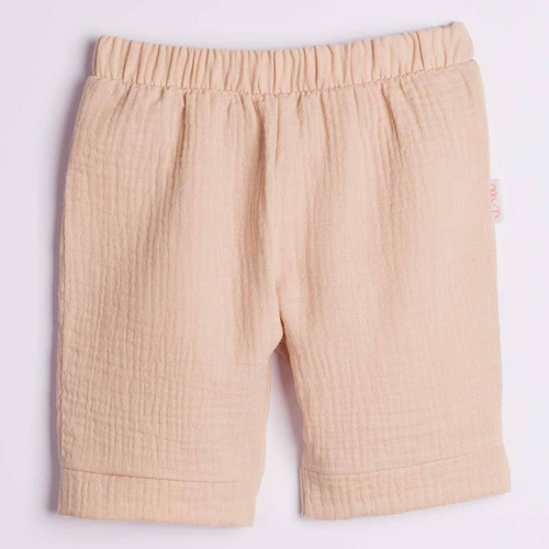Pantalones cortos para niño Nicol 224370 muselina 100% algodón verano - beige