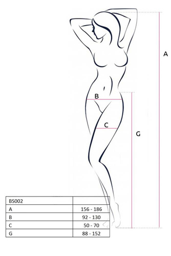 S026 Bodystocking Medias Passion negro