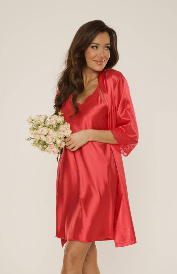 679 Camisa Synthia Señoras De Lafense - rojo