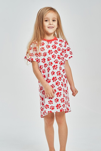 Camisón niña Taro 3549 Nela rojo 100% algodón