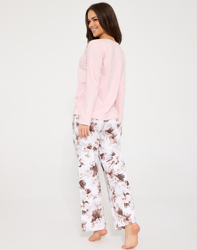 Cornette Your Day 1111/500 Pijama Mujer 100% Algodón Larga Rosa