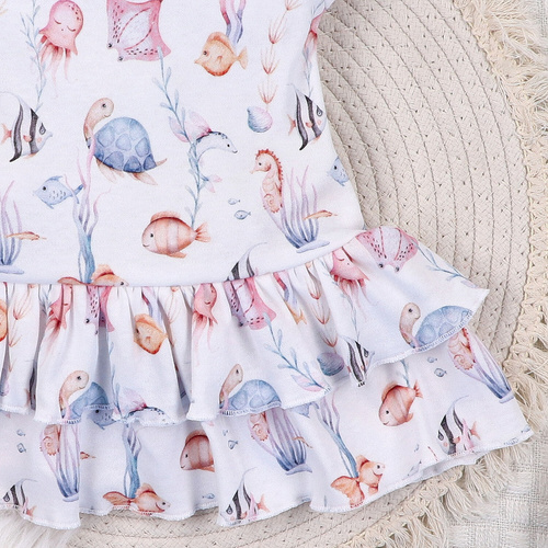 ABN-5486 Vestido para bebé Underwater World Nini - algodón orgánico, ligero y suave