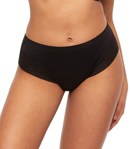 Bragas clásicas de mujer Comfort Kinga P-861/2 negro - microfibra brillante, doble malla, ajuste perfecto y comodidad superior