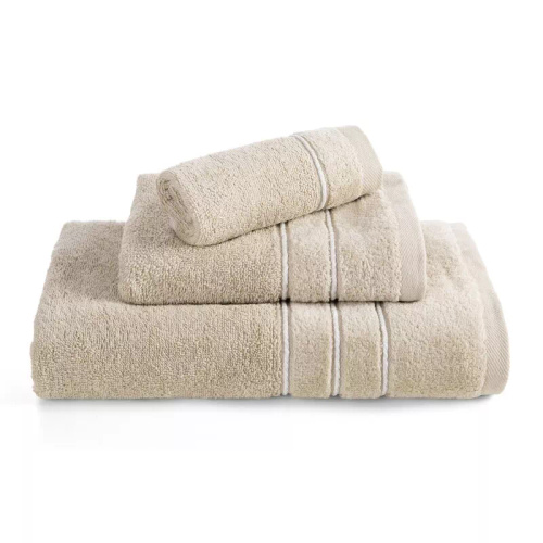 Set de toallas Eurofirany 3 piezas suaves absorbentes elegantes Sibel beige