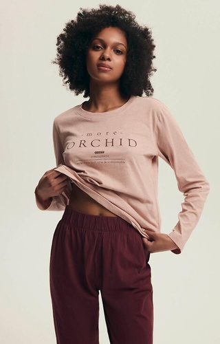 43733 Dorla Henderson orquídea pijama de las mujeres - algodón, longitud. mangas y pantalones