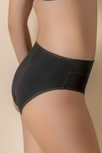 Figi wysokie Selene 401 czarne bawełniane, dwupak, wygodny wysoki stan