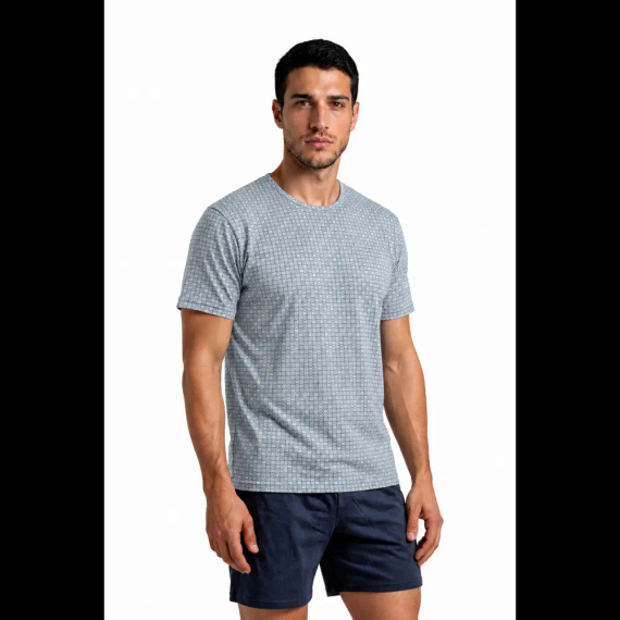 Sesto Senso 2723/11 Granat Pijama corta de hombre de algodón 100% algodón
