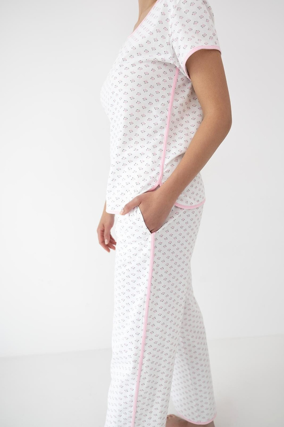 Pijama mujer Lexie Sensis 100% algodón con pantalón largo rosa