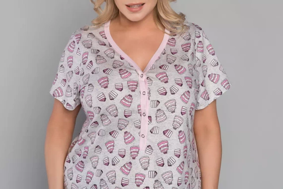 Camisa de manga corta Dolce Ladies Italian Fashion - estampado