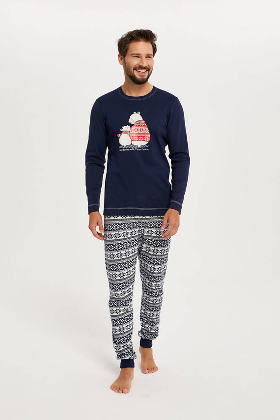 Arktyka Pijama de hombre Moda Italiana - azul marino