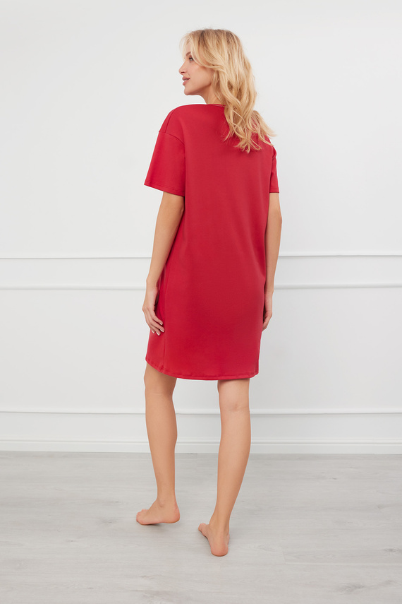 Camisón de manga corta Evora Italian Fashion- rojo