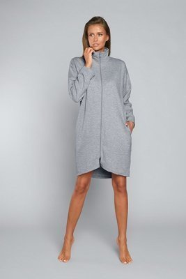 Grafi Bata de mujer con cremallera Italian Fashion- melange