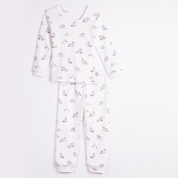 228036 Nicol FARMA Pijama infantil 100% algodón manga larga con animales