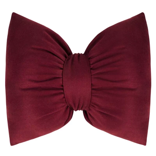 Eurofirany Cojín de Navidad granate 45x55 - lazo de terciopelo