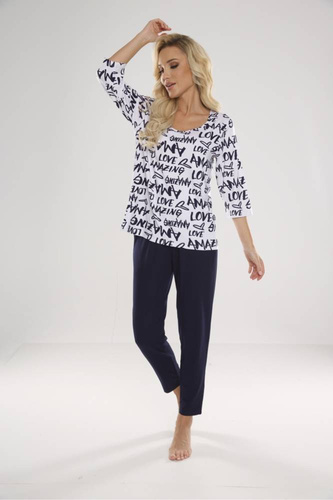 632 Amazing Forex Pijama de mujer - blanco-verde