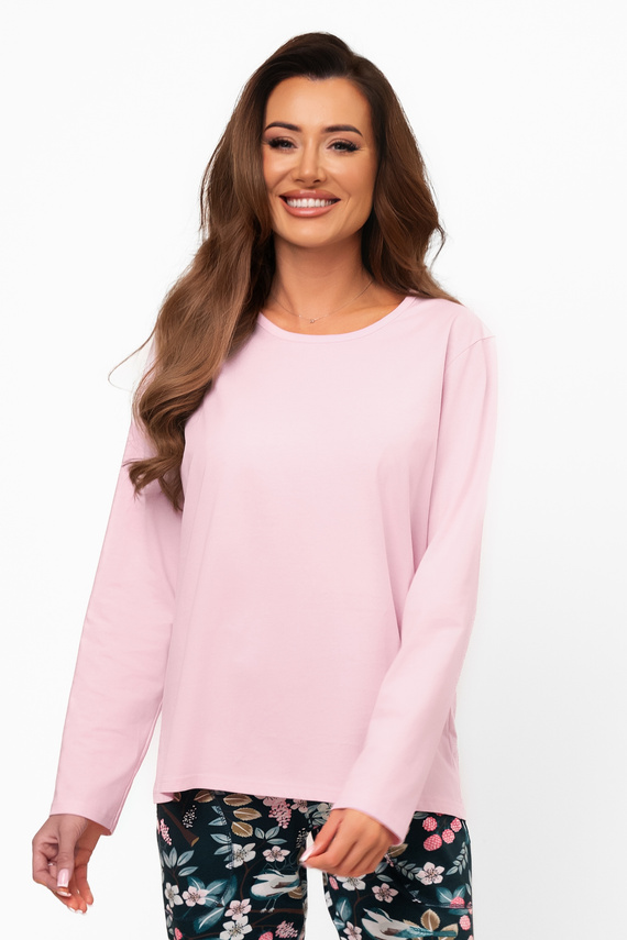 Pijama de algodón para mujer Marisal - manga larga, pantalón largo Moda Italiana