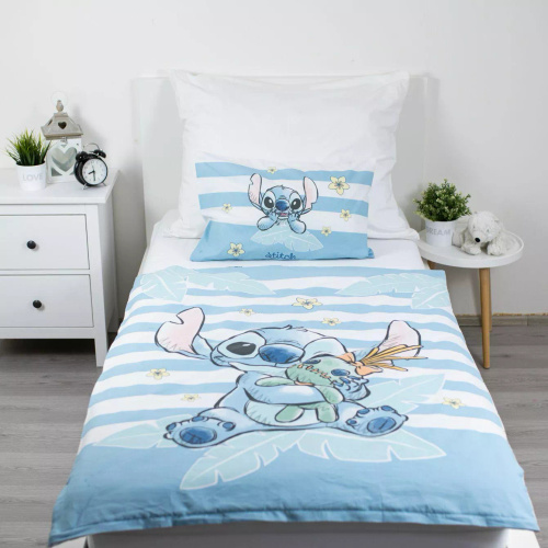 Jerry Fabrics Ropa de cama de algodón Lilo & Stitch Tropical Hugs 100x135 40x60