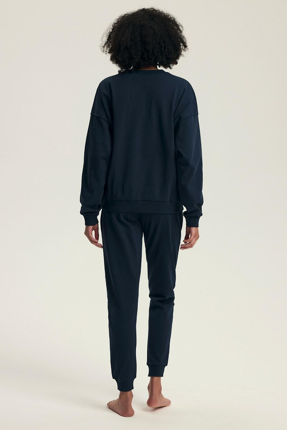 Henderson pijama de las mujeres 43705 Delancy azul marino - algodón, manga larga, cómodo y elegante