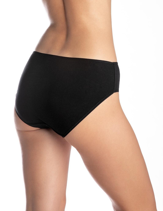 Braga de mujer L-120BI-94 Lama negro-rojo-algodón, pack de 3, cómoda y clásica