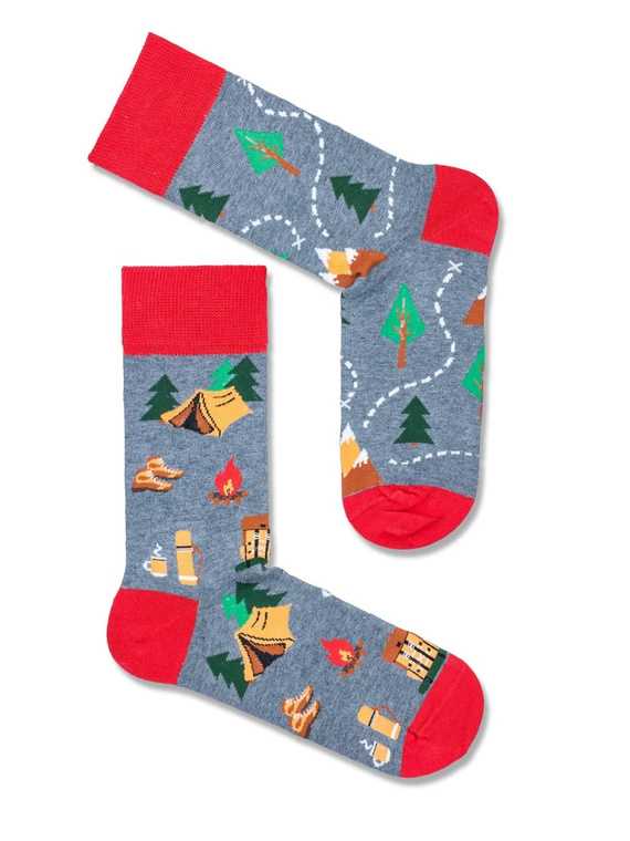 0125.053 Trekking - calcetines de hombre Milena con estampado de colores, Melange