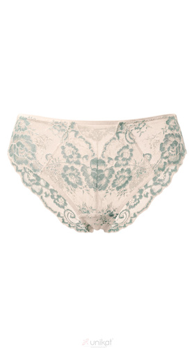 Braguitas Unikat Eloise clásicas elegantes de encaje beige y verde