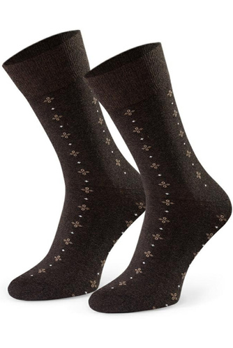 Calcetines de hombre Steven Suitline art.056 marrón melange 257- diseño elegante, comodidad cotidiana