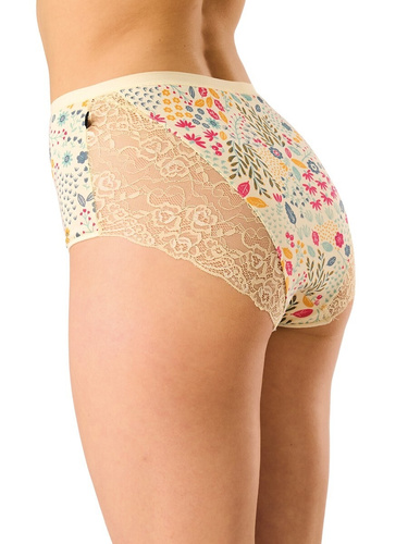 LPF 570 braguitas mujer maxi bikini de algodón con encaje – pack 2 unidades