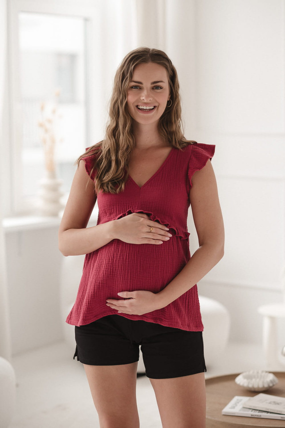 Milky Butterfly Blusa de maternidad y lactancia - comodidad y estilo Milk&Love frambuesa