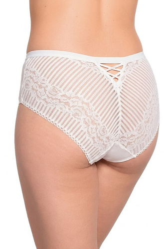 Gabidar 210 Braguitas de mujer blancas de algodón con encaje y lazo decorativo