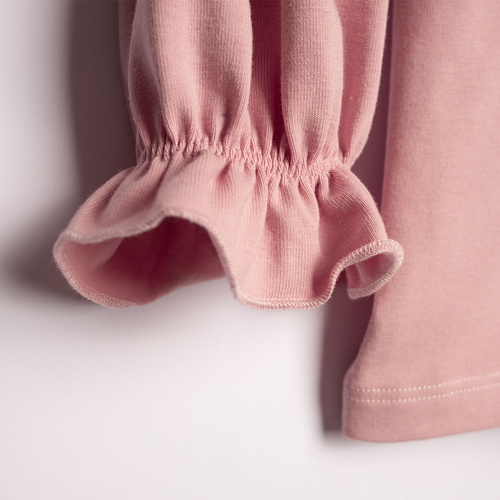 Blusa niña Nicol 220140 rosa algodón elegante con lazo