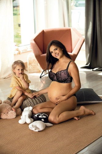 3050 Sujetador de lactancia acolchado Lupoline - negro