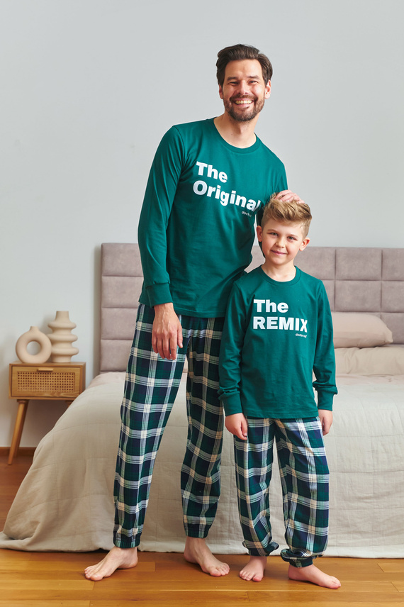 7341 Doctor Nap - Pijama de hombre "The Original" | 100% algodón, producción polaca - esmeralda