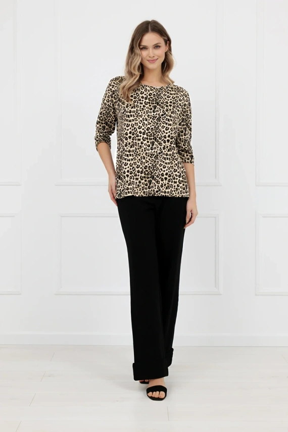 Blusa mujer Kenia Italian Fashion estampado leopardo manga 3/4