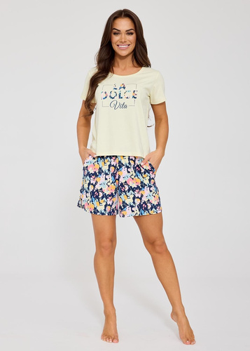 Pijama de señora Cornette Dolce Vita 880/331, 100% algodón, manga corta