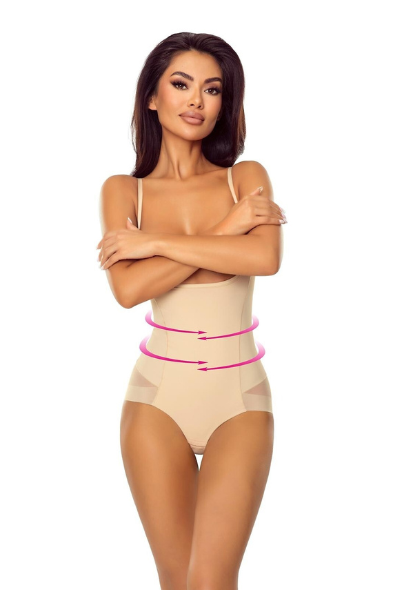 Body 7006 Ofelia Lapinee beige Body moldeador reductor bajo el busto que estiliza la figura