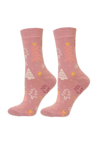 Calcetines de mujer Moraj CSLS250-048 navideños de algodón sin costuras, sin compresión