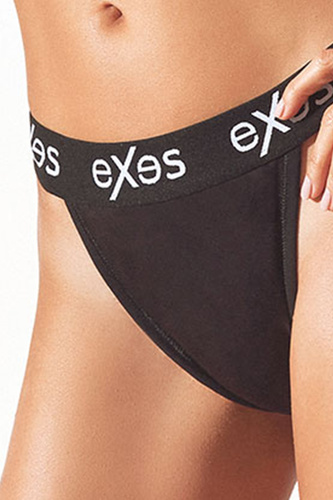 D686 Slip mujer Exes - negro, algodón con elastano