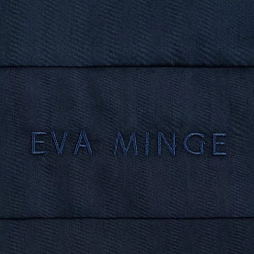 1F Elegante ropa de cama de satén Eva Minge Eurofirany azul marino | macrosatin 100% algodón