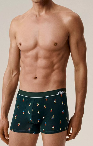 2GMH-031/25 Calzoncillos bóxer Atlantic para hombre - algodón con elastano, estampado de colores, lote de 2