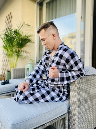 338 Crêpe bata hombre/mujer De Lafense - negro/blanco