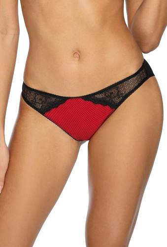 VS-446/453 Tanga de mujer Vena rojo-negro