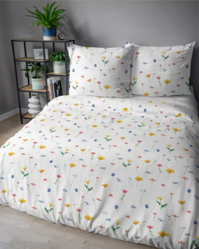 5486 A Detexpol Satin Stories ropa de cama blanca| 100% algodón, tejido satinado, cremallera, papel de regalo