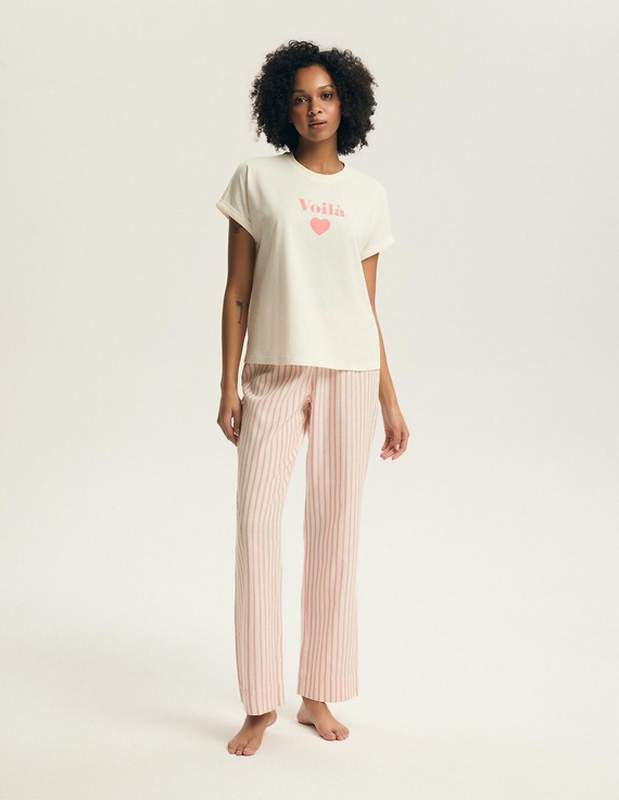 Pijama mujer Henderson Darlan 43707 – algodón, pantalón largo, estampado