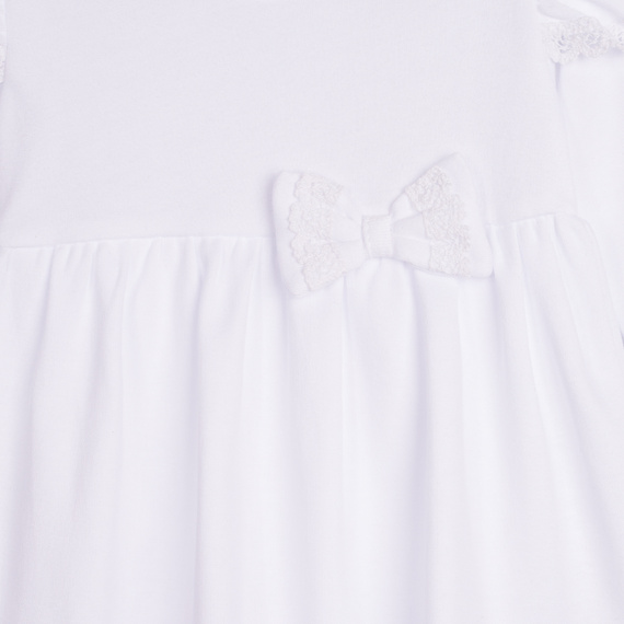 169392 Vestido-body manga larga Nicol - blanco, algodón, con encaje